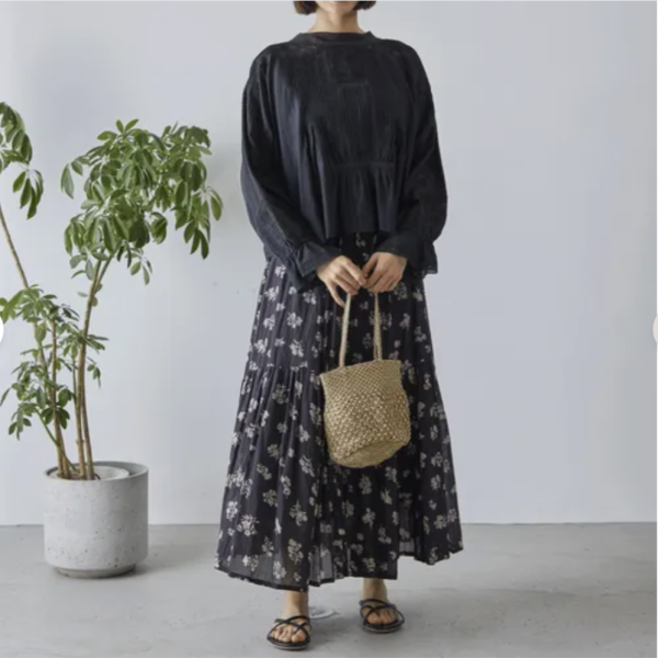 碎花蛋糕棉裙 韓流行女裝,日系女裝,女裝,寬鬆感,棉質,大人系,女人味,春夏洋裝,蕾絲拼接,材質拼接,刺繡洋裝,白色洋裝,短袖洋裝