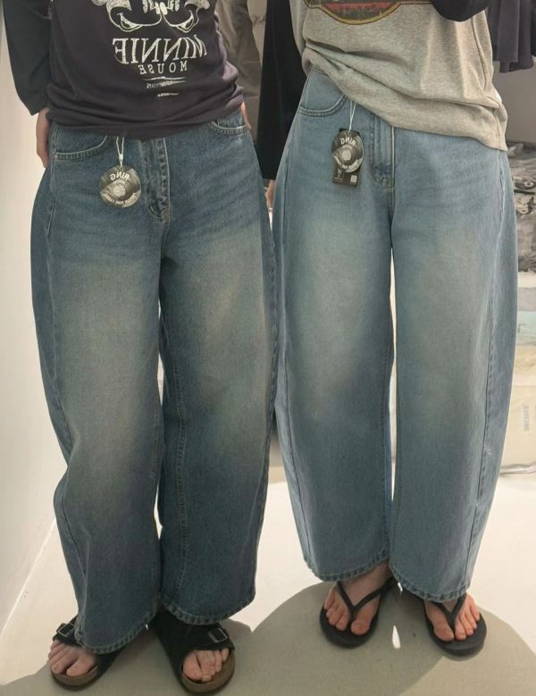 錐形牛仔寬褲 韓流行女裝,設計師女裝,女裝,鐮刀褲,純棉,蘿蔔型,單品,九分褲,twistedseam,牛仔褲,休閒,錐形
