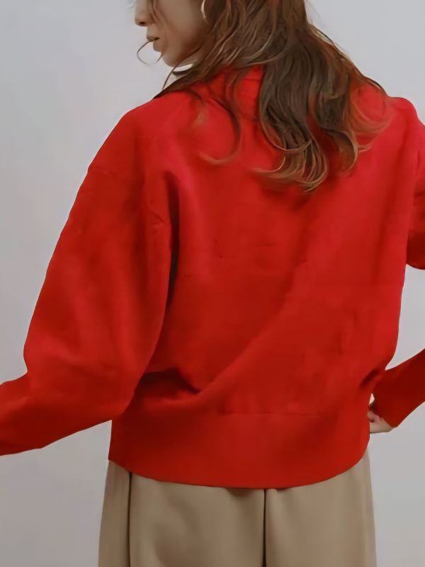 空花針織開衫 日韓流行女裝,cardigan,針織上衣,針織外套,Ｖ領針織衫,短版針織外套,流行色,開襟衫,橘紅色,休閒,針織衫,日系風格