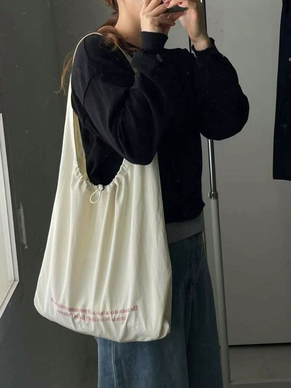 尼龍束繩提袋 流行女裝配件,普普風,條紋,布包,托特包,歐美流行,肩背包,購物袋,撞色,復古,文青,配件