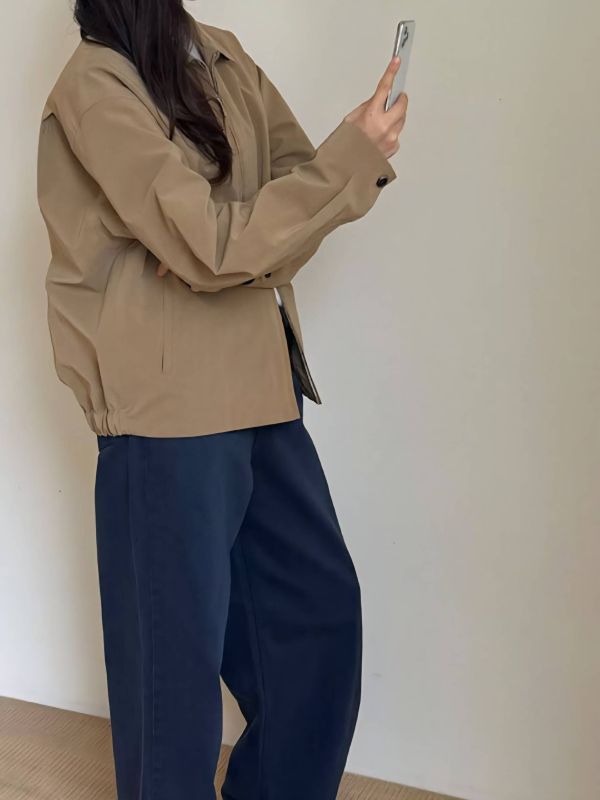 輕型拉鍊夾克 韓流行女裝,設計師女裝,女裝,夾克,秋冬,拉鍊外套,狩獵夾克,皮衣,單品,休閒夾克,短外套,短風衣,水洗,中性
