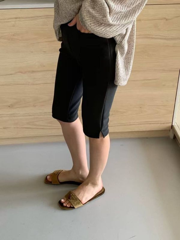 彈性卡普里褲 日韓女裝,流行女裝,法式風格,七分褲,capri,緊身褲,時尚,鬆緊帶,彈性短褲,運動風,休閒,春夏,現代風格,