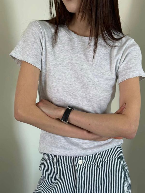 窄版花邊TEE 韓流行女裝,設計師女裝,女裝,cutsew,棉織,tshirt,單品,Ｔ恤,棉質上衣,tee,合身,窄版