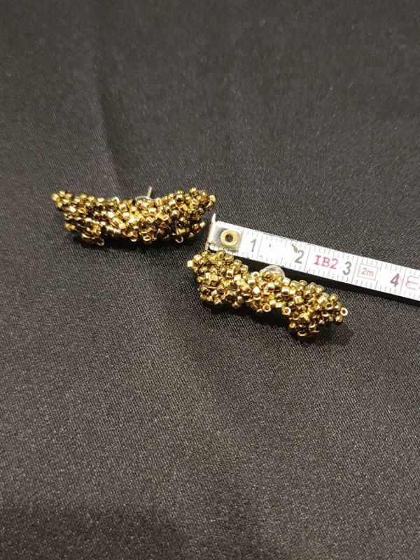 Ribbone銅金耳環 流行飾品,上班族, 手作飾品,編織耳環,編織飾品,耳環,古銅,金色飾品,蝴蝶結