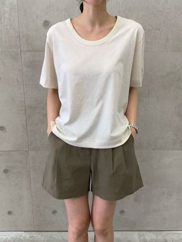 混麻寬鬆Tee 日韓系,流行女裝,tshirt,麻,短袖,寬鬆,夏季,排汗,寬鬆,基本,自然系,休閒,森林,大地色