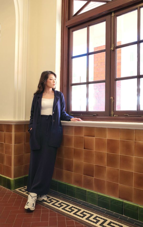 針織長版外套 韓流行女裝,設計師女裝,女裝,線衫,毛衣,秋冬,針織羊毛,經典,都會,單品,開衫,寬鬆,針織衫,中性,基本,cardigan