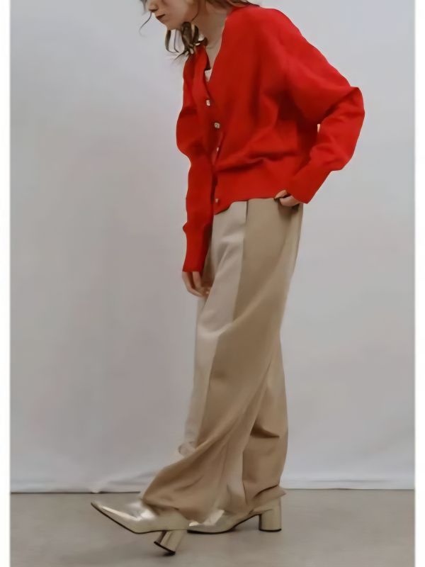 空花針織開衫 日韓流行女裝,cardigan,針織上衣,針織外套,Ｖ領針織衫,短版針織外套,流行色,開襟衫,橘紅色,休閒,針織衫,日系風格