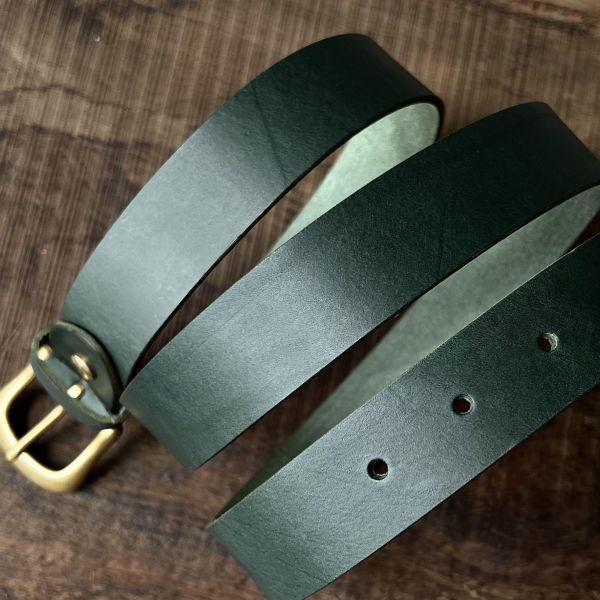 3.0cm好耐皮帶-墨綠 