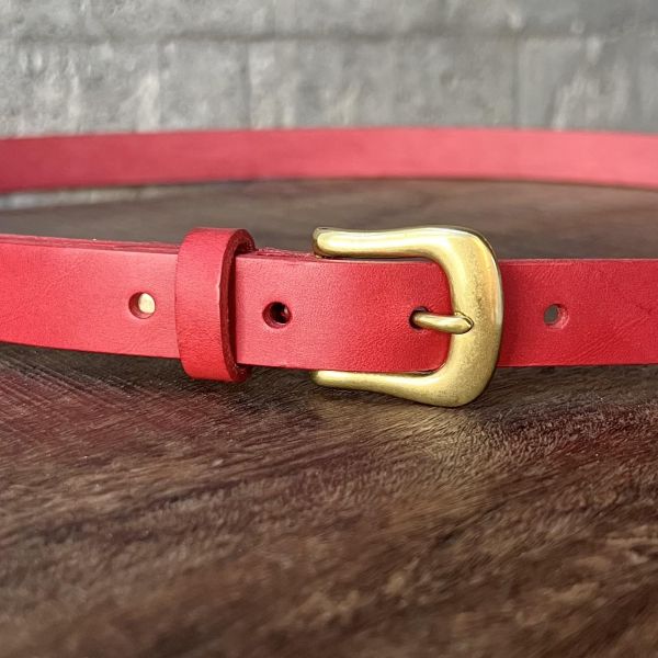 2.0cm好耐皮帶-蘋果紅 