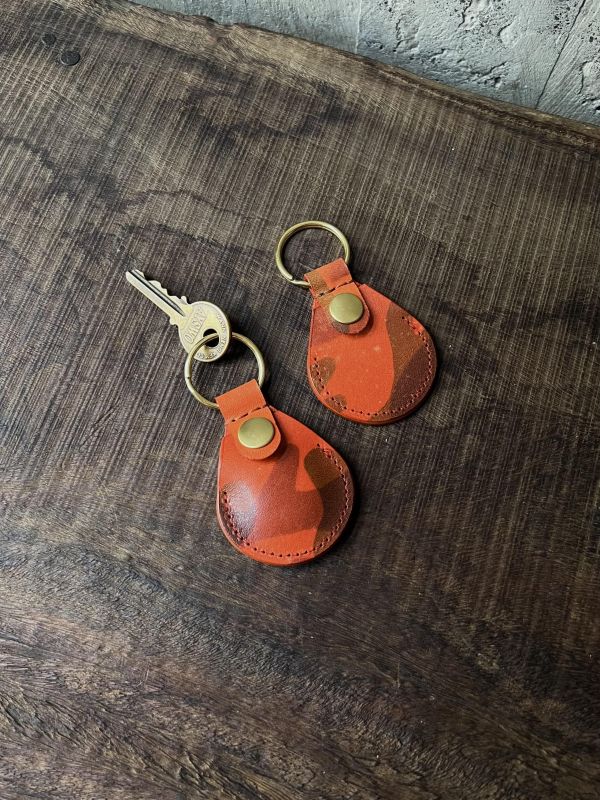 迷彩AirTag磁扣皮套-日落橘 