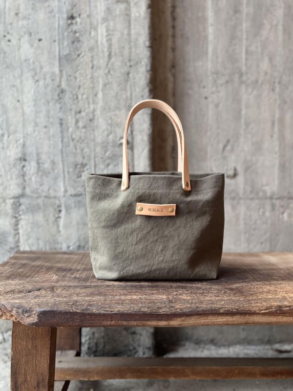 皮帆小提袋-軍綠 