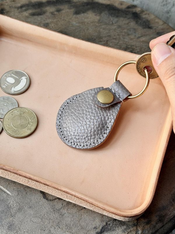 麋鹿紋AirTag磁扣皮套-灰 