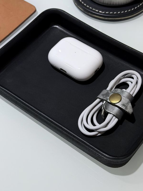 皮革置物盤-經典黑 