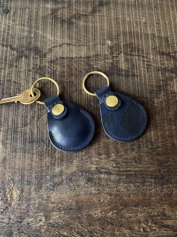 迷彩AirTag磁扣皮套-深鈷藍 