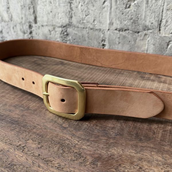 4.0cm好耐皮帶-八角頭/荒漠棕 