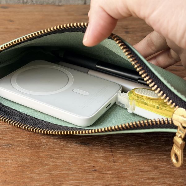 大容量鈔票包-鼠尾草綠 