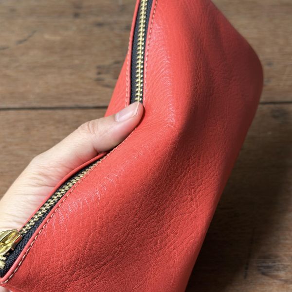 大容量鈔票包-珊瑚橘 