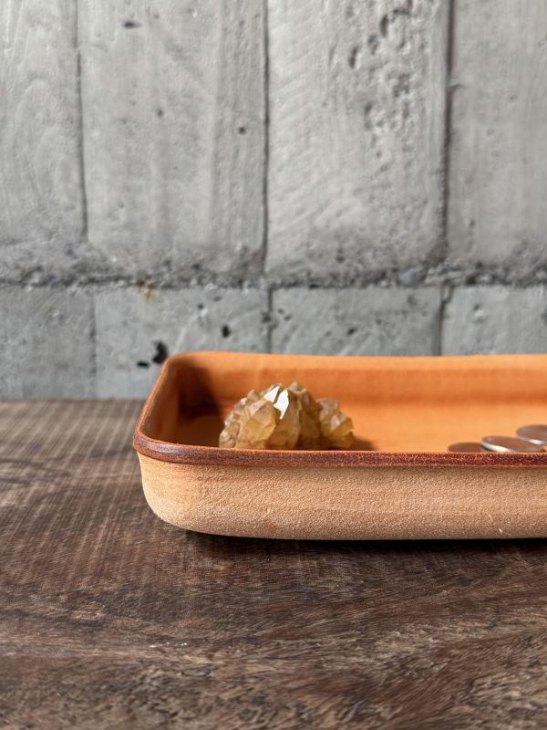 皮革置物盤-蜜糖棕 