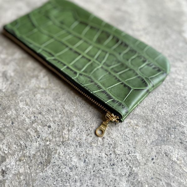 大容量鈔票包-綠鱷魚 