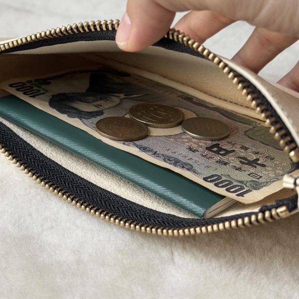 大容量鈔票包-奶油黃 