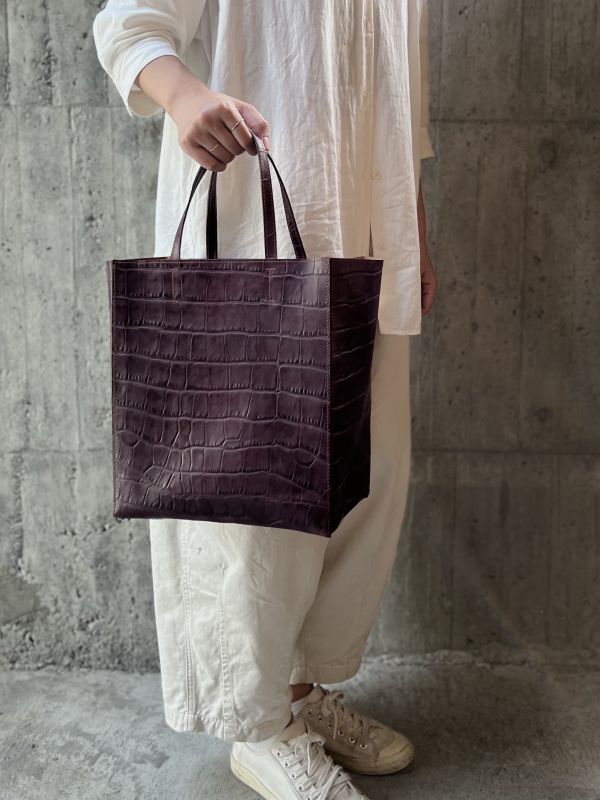 變胖又變高的真牛皮紙袋-紅酒鱷魚 