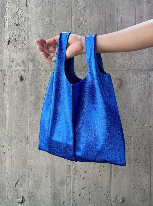 鹿皮八兩手提袋-星河藍 