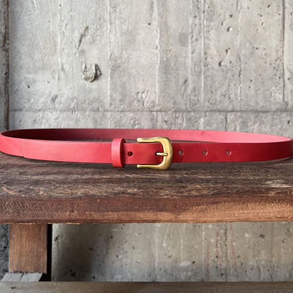 2.0cm好耐皮帶-蘋果紅 