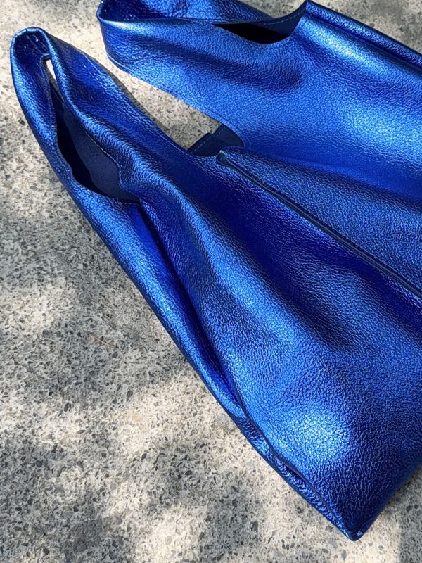 鹿皮八兩手提袋-星河藍 