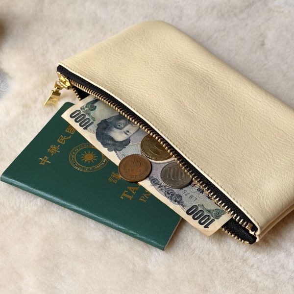 大容量鈔票包-奶油黃 