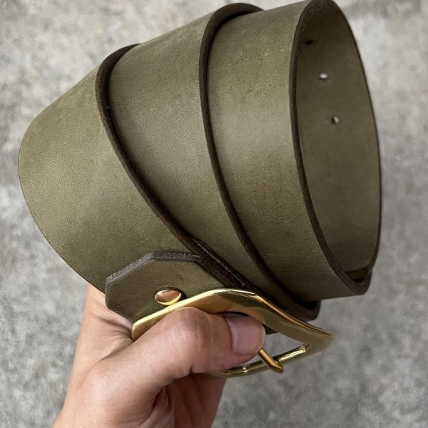 4.0cm好耐皮帶-八角頭/抹茶綠 