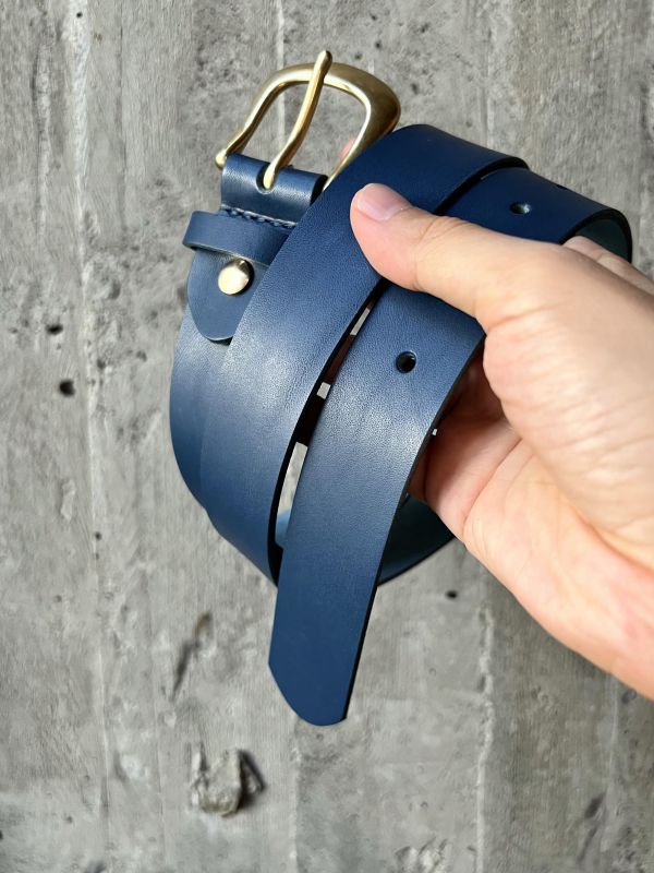 3.0cm好耐皮帶-深海藍 