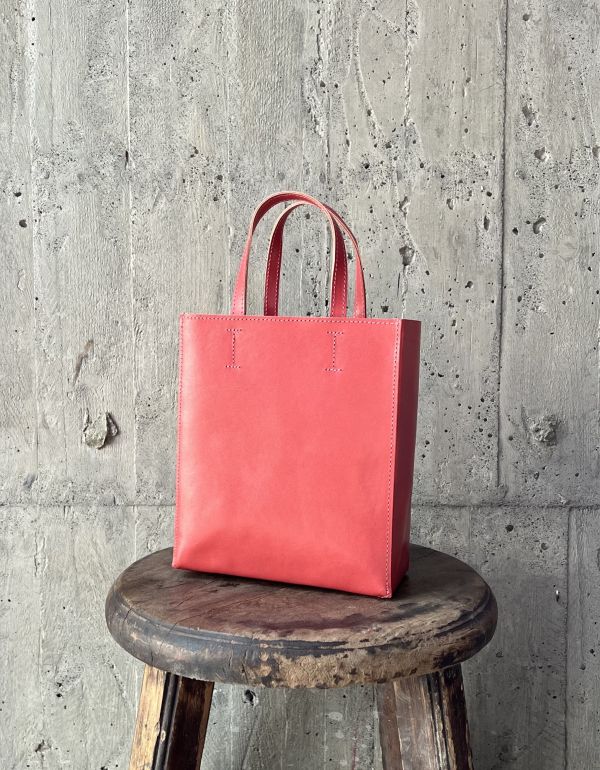 mini真牛皮紙袋-芭比粉 