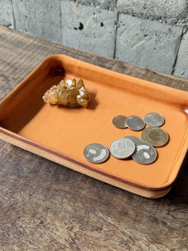 皮革置物盤-蜜糖棕 