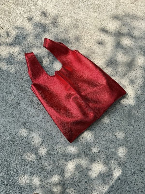 鹿皮八兩手提袋-恆星紅 