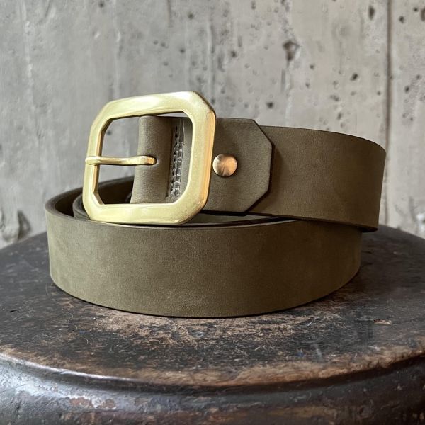 4.0cm好耐皮帶-八角頭/抹茶綠 