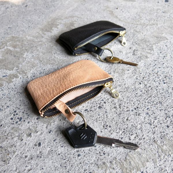 拉鍊鑰匙包-黑芝麻/經典原 