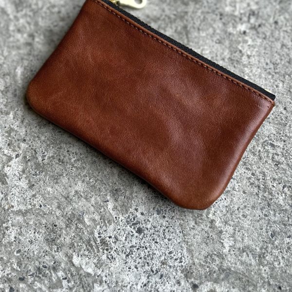 拉鍊鑰匙包-焦糖 