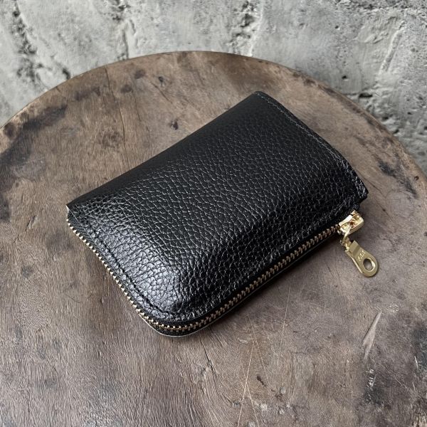 多夾層L形拉鍊短夾-麋鹿黑 