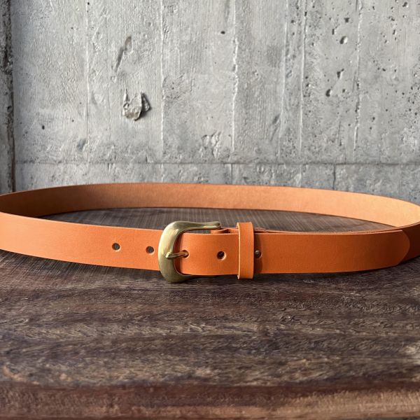 3.0cm好耐皮帶-暖陽橘 