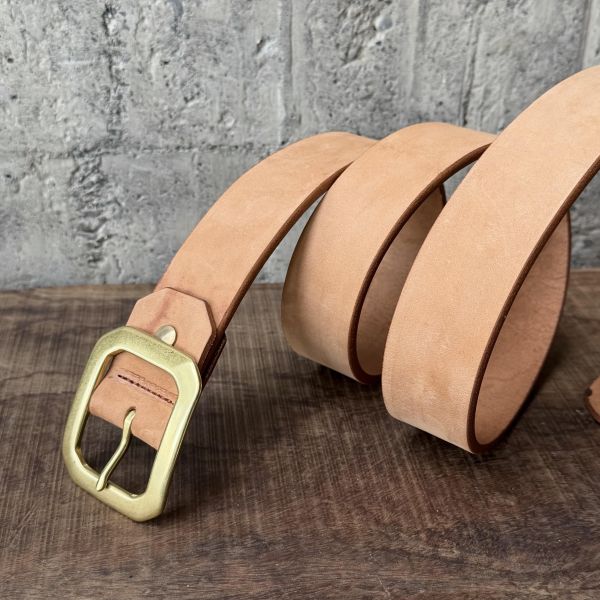4.0cm好耐皮帶-八角頭/荒漠棕 