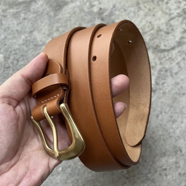 3.0cm好耐皮帶-淺茶 