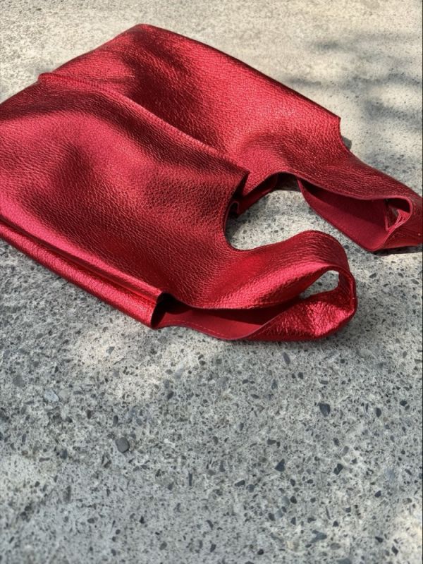 鹿皮八兩手提袋-恆星紅 