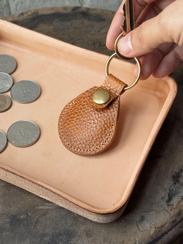 麋鹿紋AirTag磁扣皮套-蜜糖 