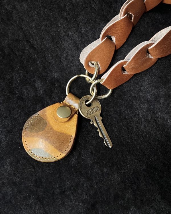 迷彩AirTag磁扣皮套-番花黃 