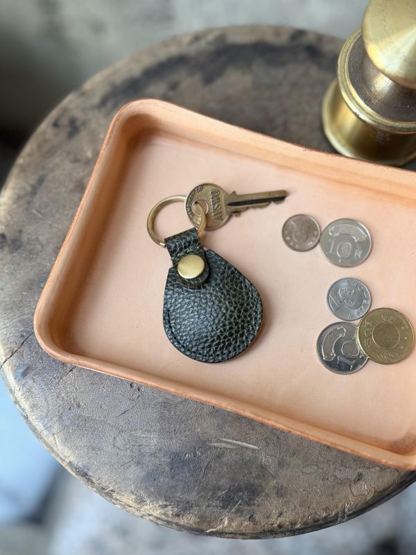 麋鹿紋AirTag磁扣皮套-墨綠 