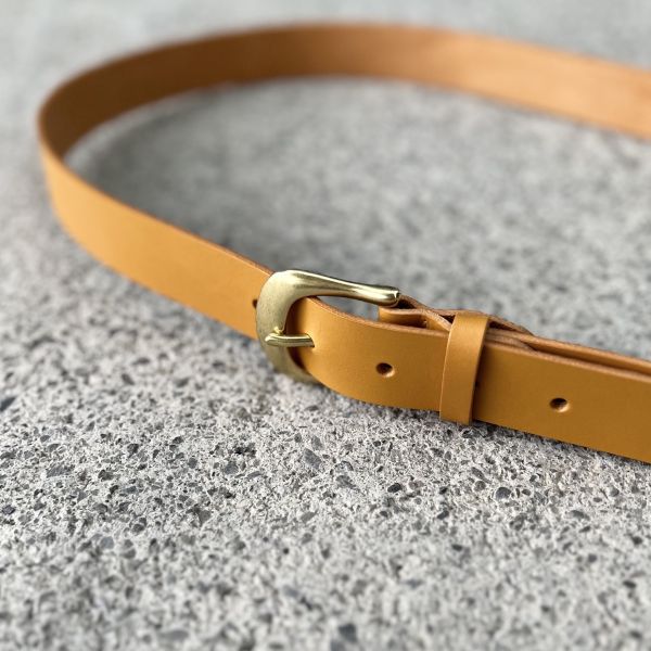 3.0cm好耐皮帶-蜜糖黃 
