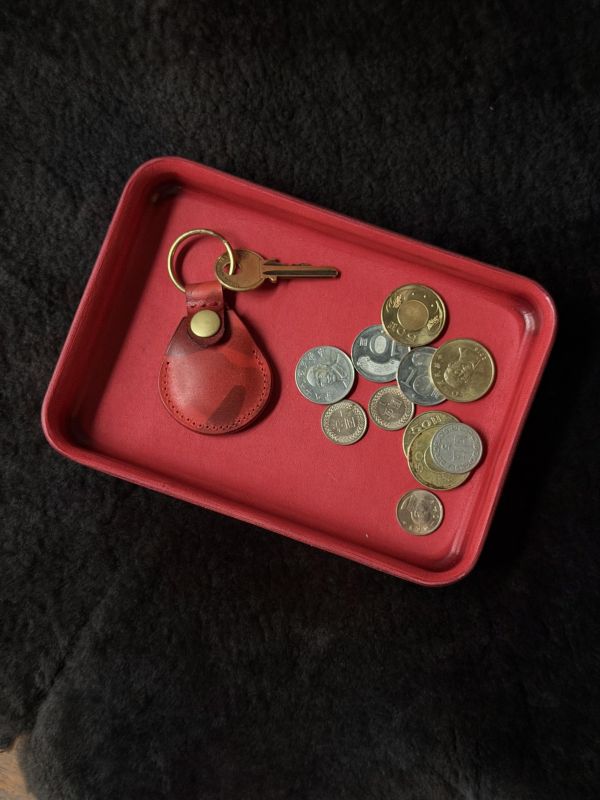 皮革置物盤-美洲紅 