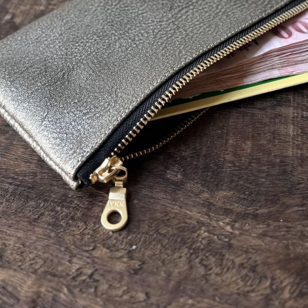 大容量鈔票包-金屬黑銀 