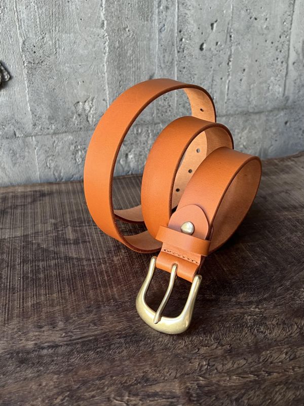 3.0cm好耐皮帶-暖陽橘 