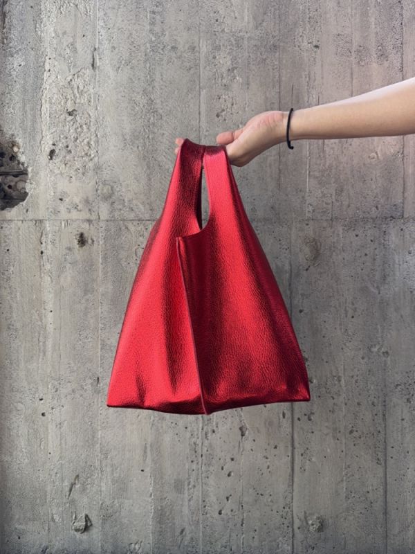 鹿皮八兩手提袋-恆星紅 